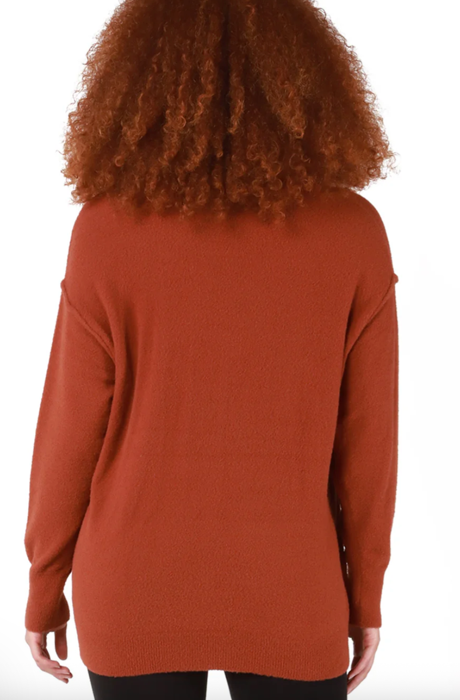 Dex Reverse Seam V-neck Sweater | Medium Oversized