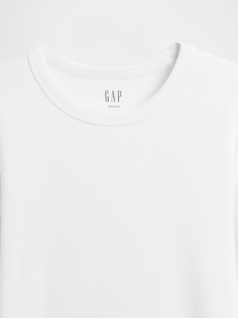Gap White Modern Crewneck T Shirt | Large (N79N19)