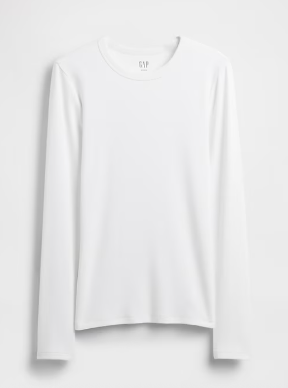 Gap White Modern Crewneck T Shirt | Large (N79N19)