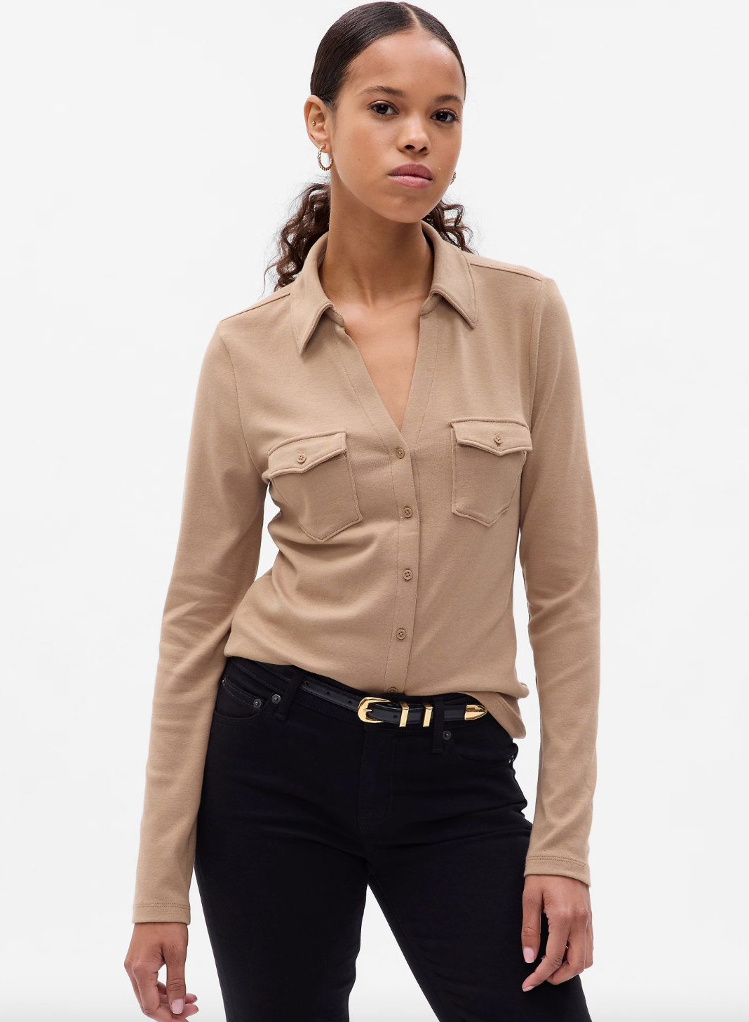 Gap Long Sleeve Modern Utility Shirt | XL (N170N19)