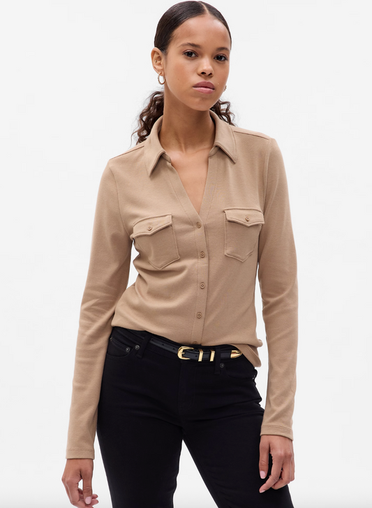 Gap Long Sleeve Modern Utility Shirt | XL (N170N19)