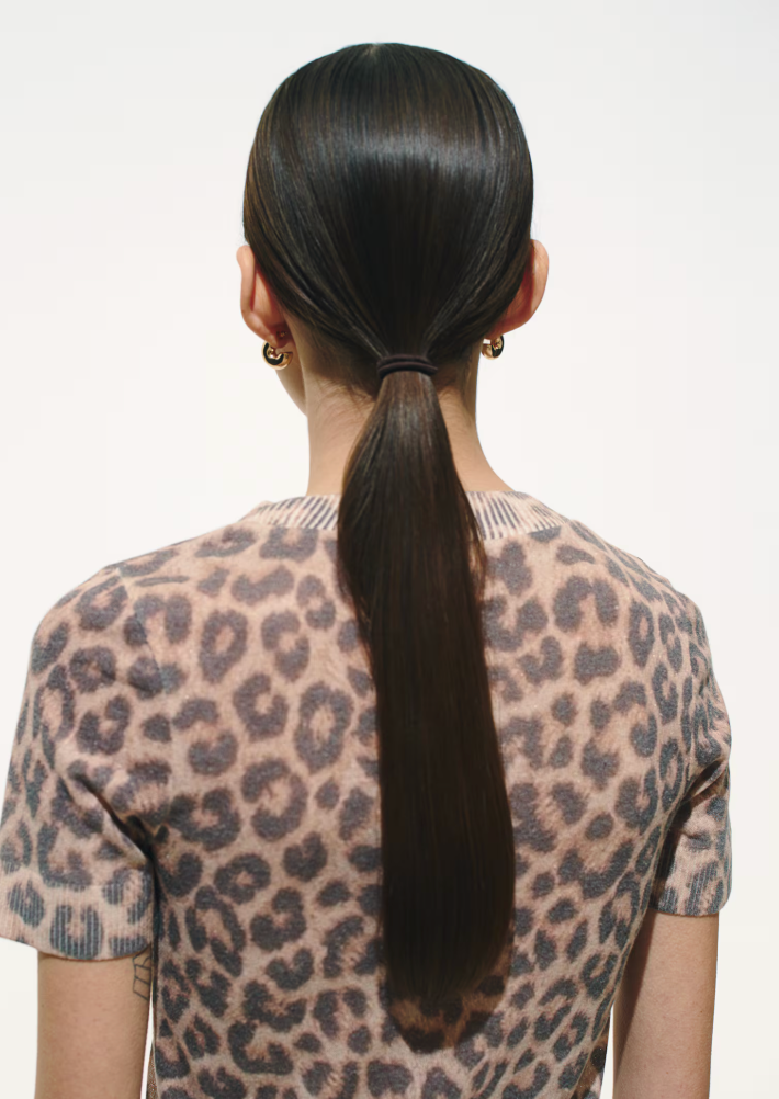 H&M Animal Print Fine Knit Top | XL (may fit like Large) (N70N19)