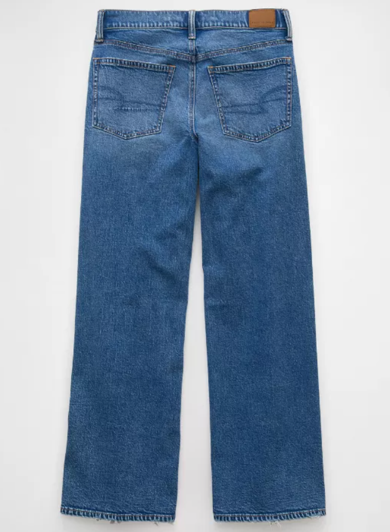 AE Dreamy Drape Strigid Low-Rise Ultra Wide-Leg Jean | 6 Short (N151W2)