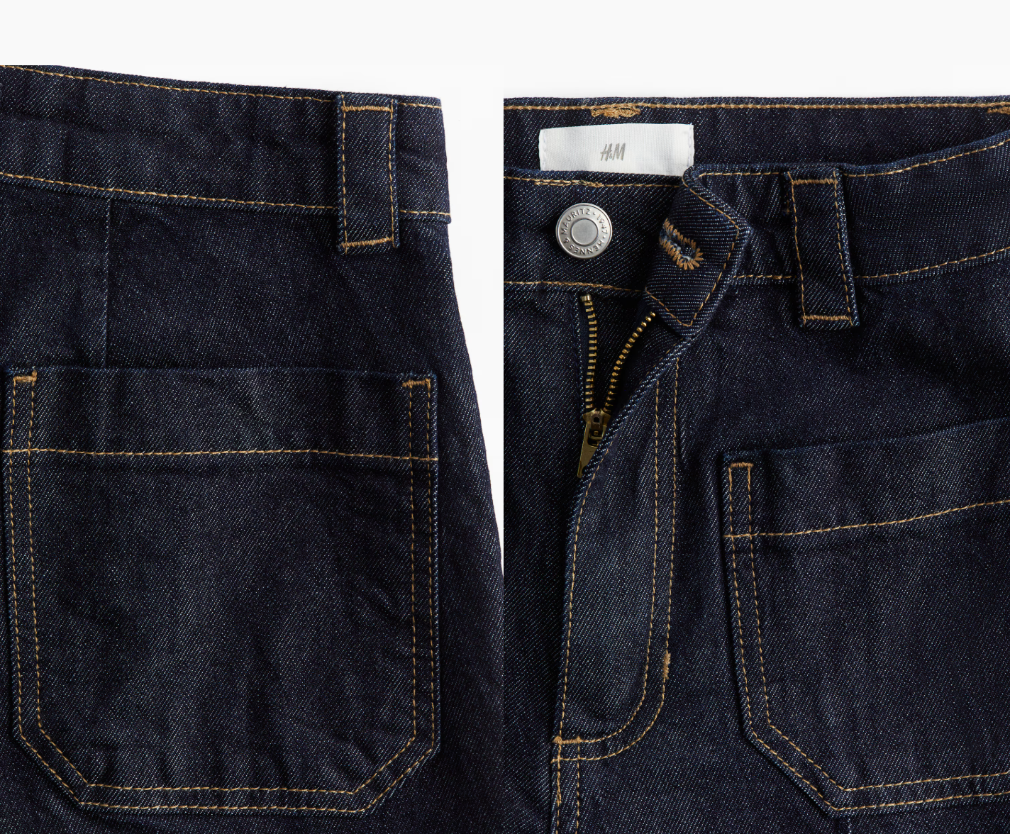 H&M Denim Creased Pants | Sz 14 (N108N19)