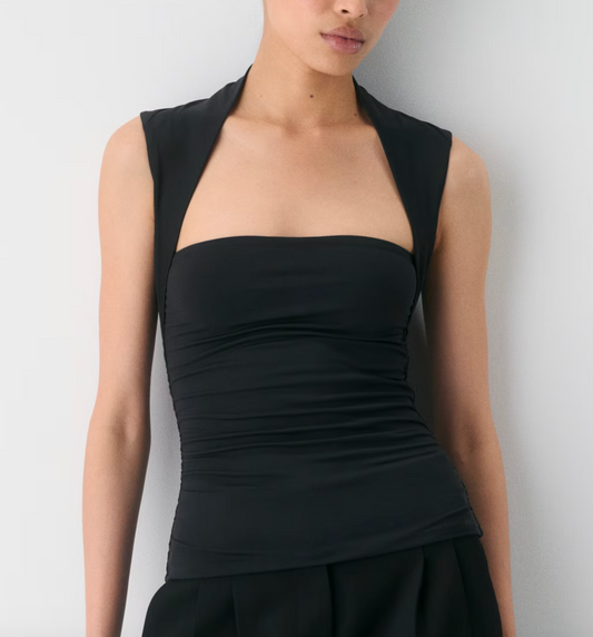 Aritzia Original Contour Flourish Top in Black | Medium (N185C8)