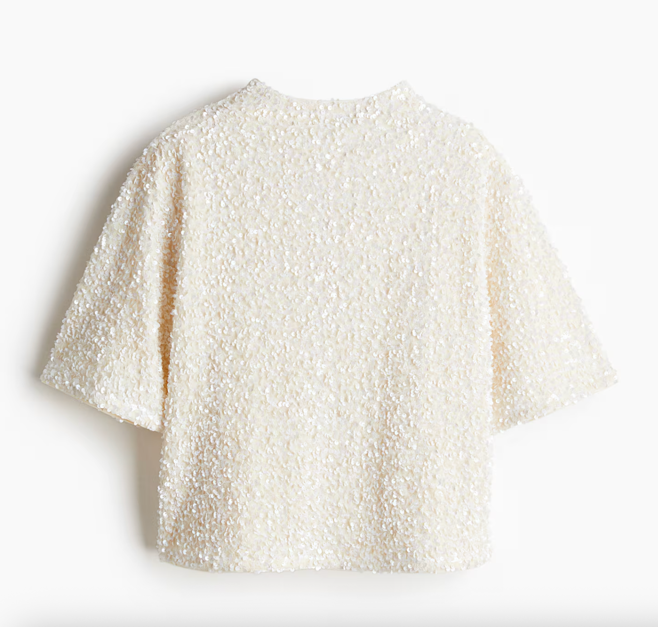 H&M Sequined Mock Neck Top  | Large (N104N19)