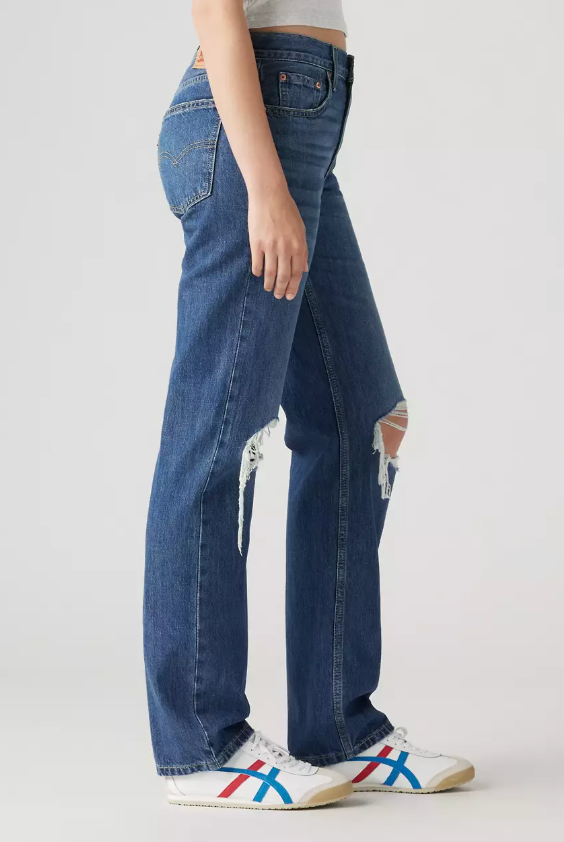 Levi's Low Pro Straight Jeans with Distressed Knees | Sz 28 (N240M8)