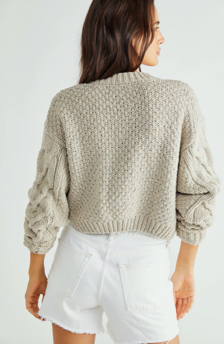 Free People Silver Feather Bonfire Cardigan | Small (N260W7)