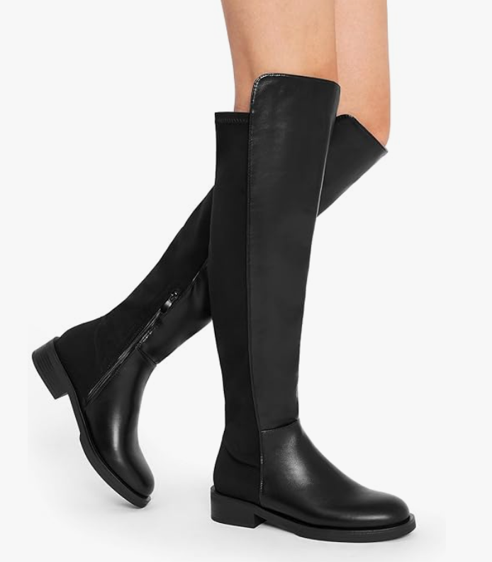 Dream Pair Black Knee High Flat Boots | Sz 7.5 (D012M10)