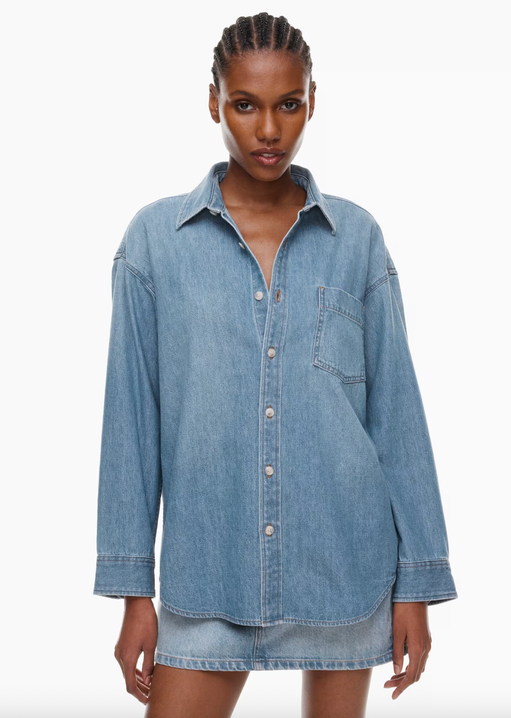 Denim Forum The '80s Comfy Denim Shirt | Sz XS (fits like small or medium) (D023R5)