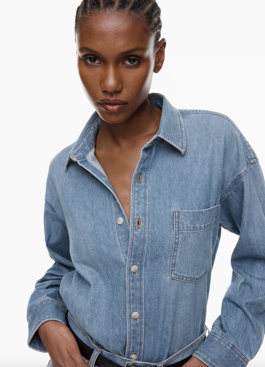 Denim Forum The '80s Comfy Denim Shirt | Sz XS (fits like small or medium) (D023R5)