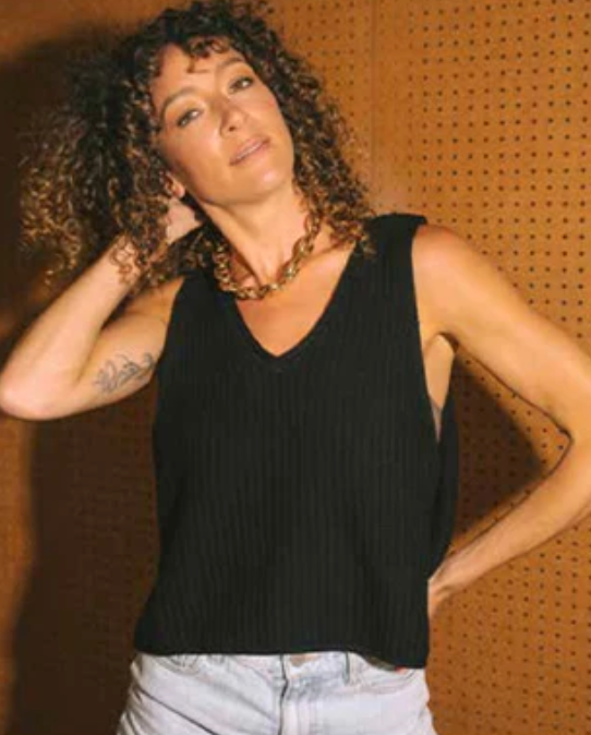 Jackson Rowe Framtio Knitted Tank in Black | XS Oversized (would fit a small) (D026L4)