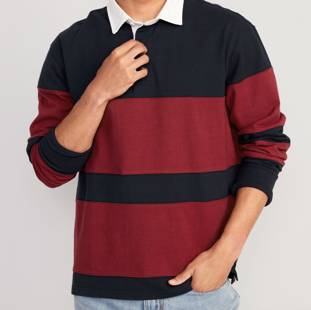 Old Navy Striped Rugby Top | XXL (D018C8)