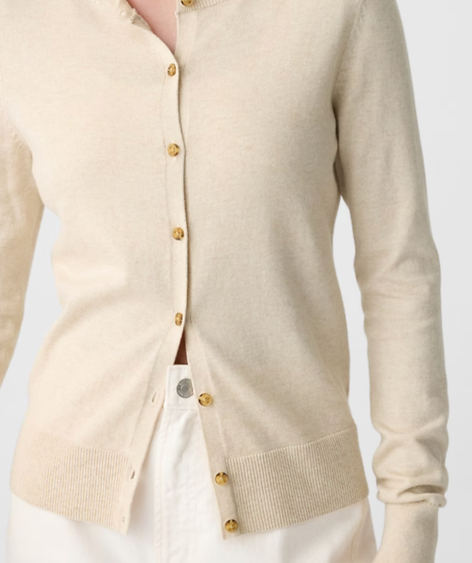 Gap Classic Cotton Crewneck Cardigan | Medium