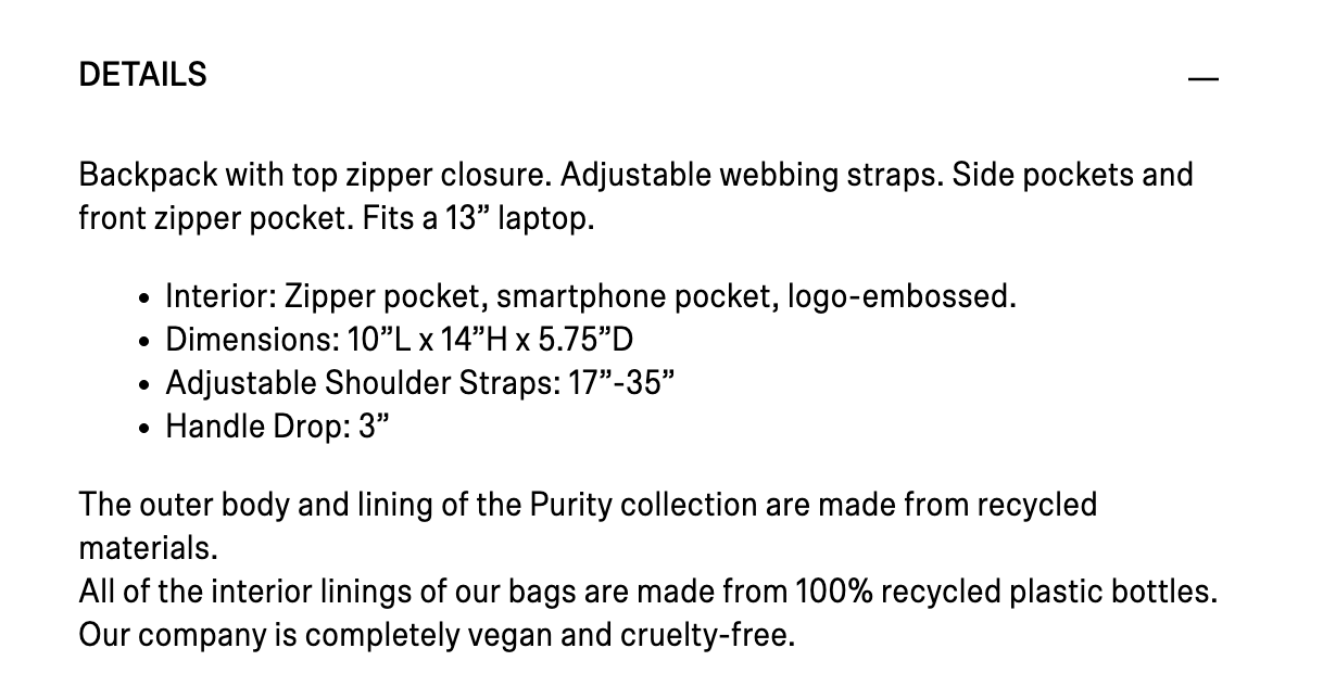 Matt & Nat Brave Vegan Leather Backpack | OS (D010R5)