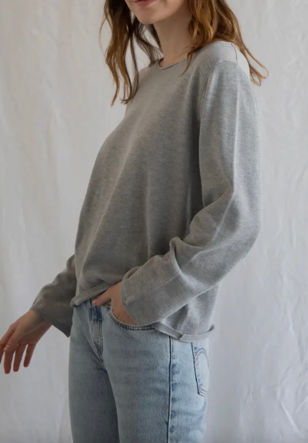 Things Between Camden Long Sleeve Grey Top | Medium