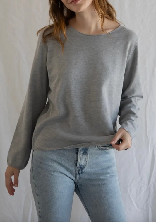 Things Between Camden Long Sleeve Grey Top | Medium