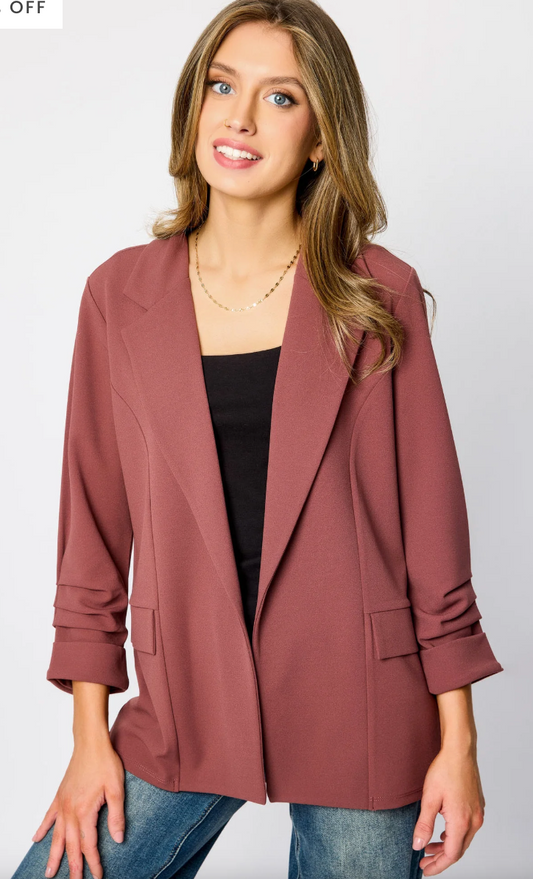 Have Dusty Pink Relaxed Fit Blazer  | Sz Small (N215K6)