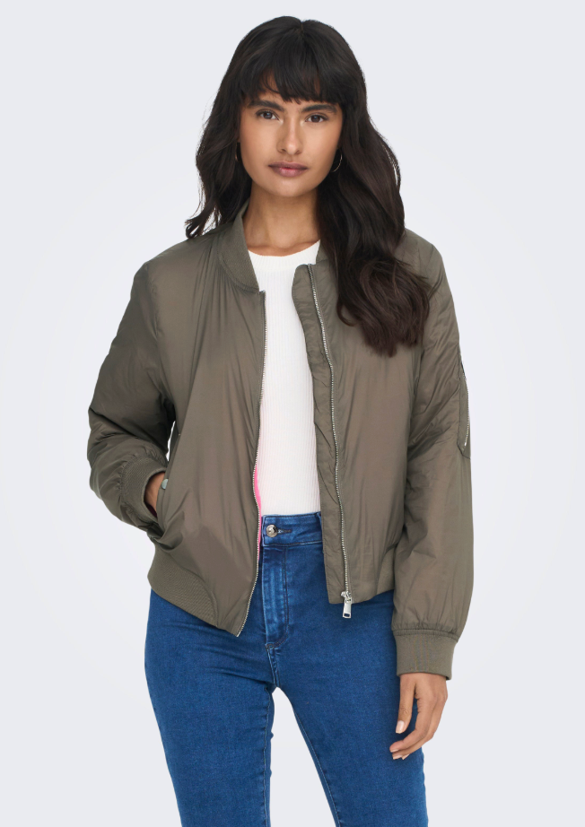Only Brown Bomber Jacket New*| Sz Medium (J172E13)