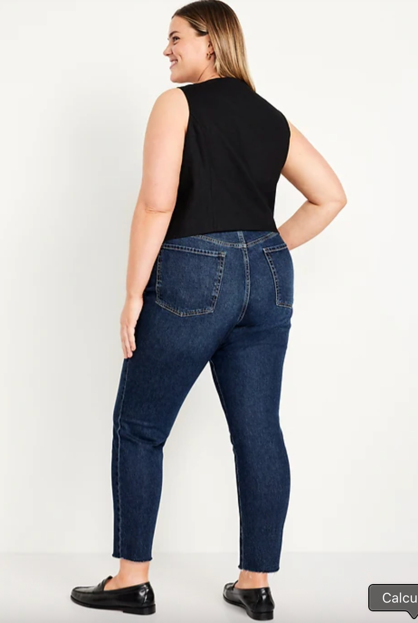 Old Navy HR O.G. Straight Denim NWT (mid/dark blue wash) | Sz 14 or 32 (F150N18)
