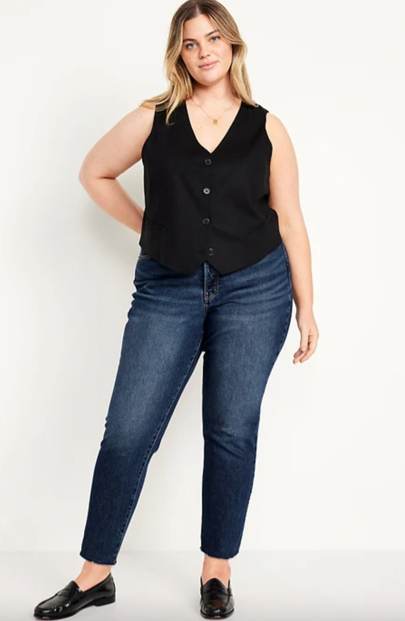 Old Navy HR O.G. Straight Denim NWT (mid/dark blue wash) | Sz 14 or 32 (F150N18)