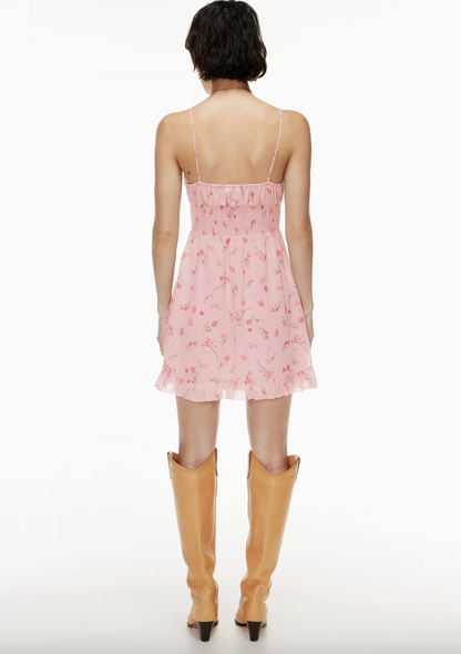 Wilfred Smocked Genoa Mini Dress in Spring Medley | Sz XS (M101W8)
