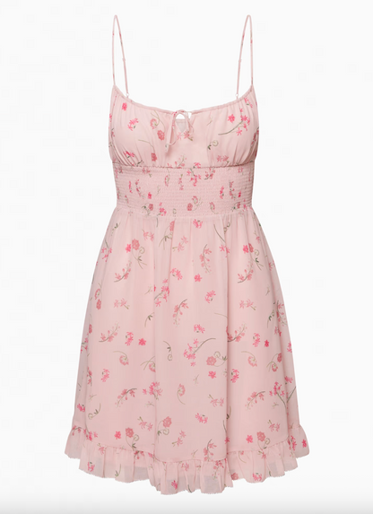 Wilfred Smocked Genoa Mini Dress in Spring Medley | Sz XS (M101W8)