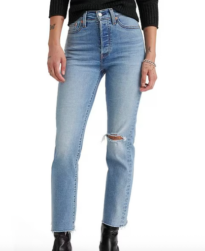 Levi's Wedgie Distressed Denim  | Sz 26 (may fit like 25) (M151S2)