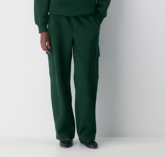 Aritzia Mega Fit Sweat Fleece Pants in Scarab | Sz XS (would fit sz Small)(M46A4)