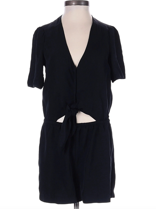 Wilfred Croisee Black Silk Blend Romper | Medium (M175C1)