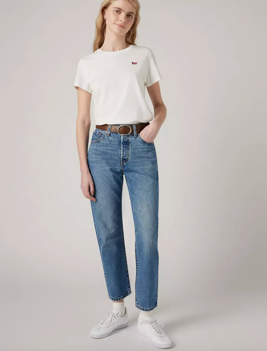 Levi's 501 Cropped Straight Leg Denim (26" L) | Sz 28 (F131E13)