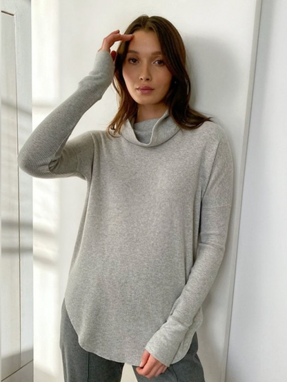 Aritzia TNA Thermal Cowlneck in Grey | Sz Large