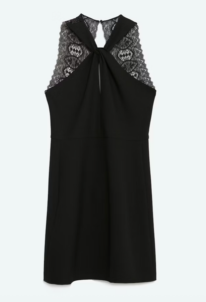 Rw&Co Knotted Halter Lace Back Dress | Sz 6