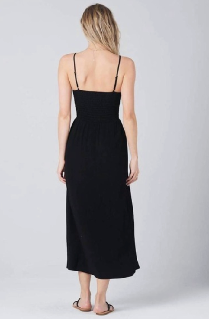 Saltwater Luxe Emmy Knotted Cutout Crinkle Dress | Sz Medium