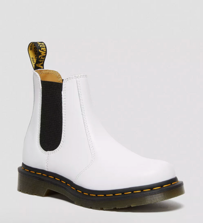 Dr. Martens Unisex Leather Chelsea Boots in White | Sz 10