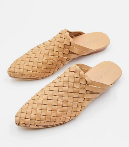 Liberte Leather Prague Woven Mules | Sz 8