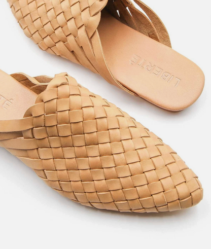 Liberte Leather Prague Woven Mules | Sz 8