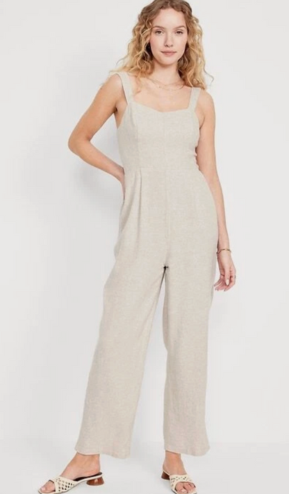 Old Navy Linen Blend Jumpsuit | Sz Medium