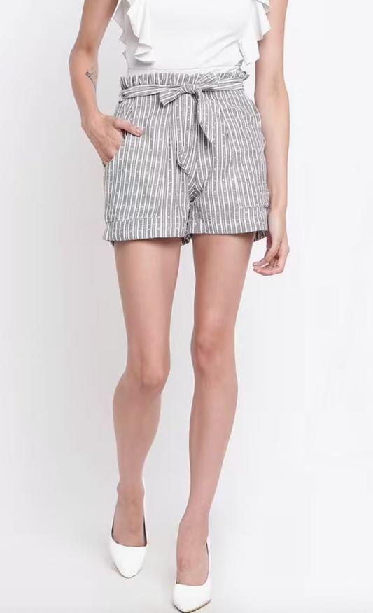 Rag Poets Striped Linen Shorts | Sz 28 (fit small)