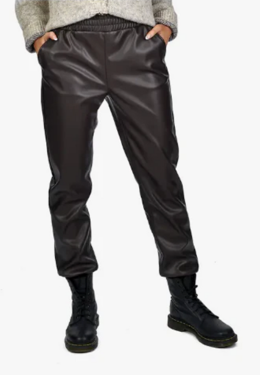 RD Style Bella Vegan Leather Jogger  | Medium