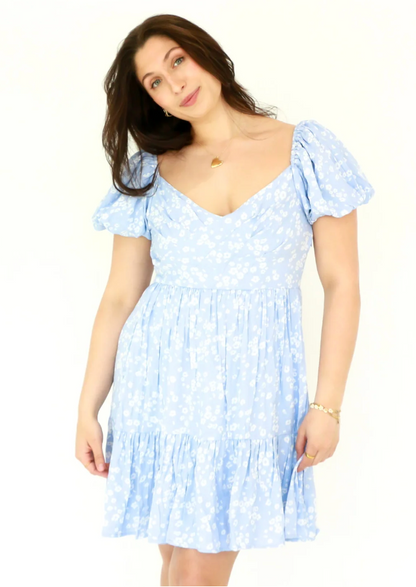 RD Style Floret Crepe Puff Dress | Sz Small
