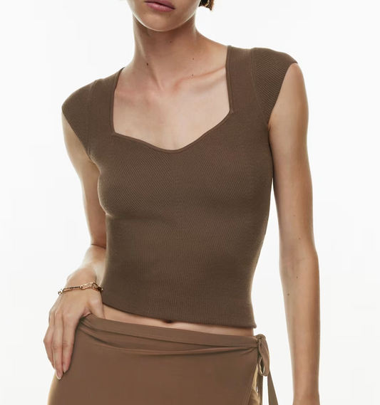 Aritzia Wilfred Tuscany Top Brown | Sz Large