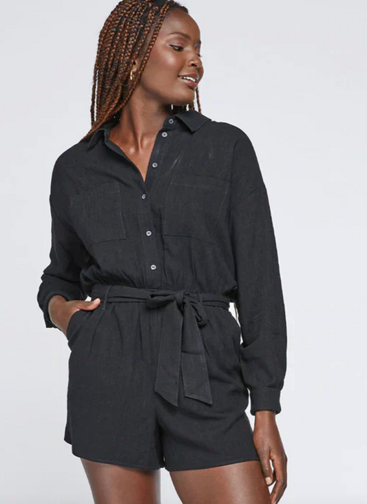 Gentle Fawn Black Solange Romper | Sz Large