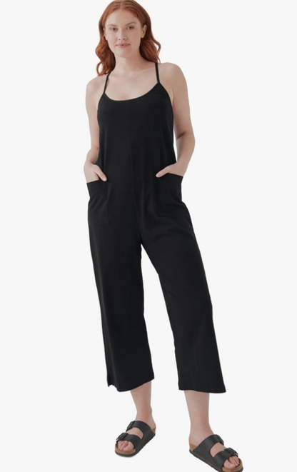 Pact Black Tank Lounge Romper | Sz Medium