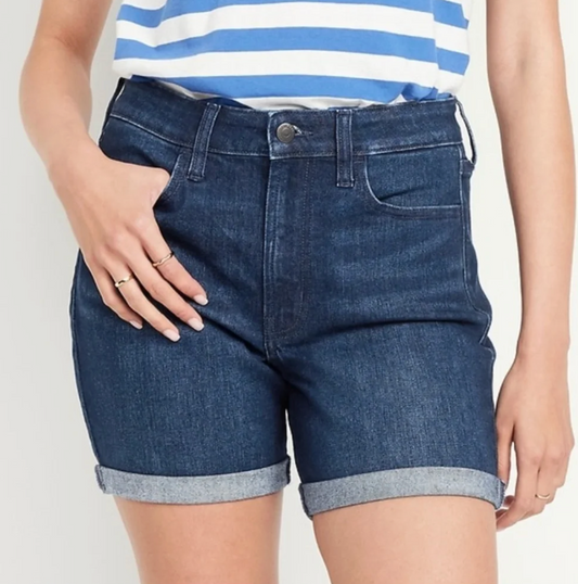 Old Navy Dark Cuffed WOW Shorts  9" | Sz 14