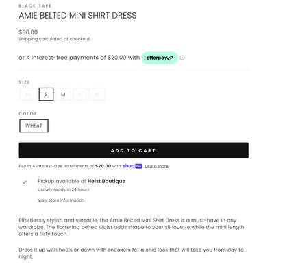 Black Tape Amie Belted Mini Dress | Sz Medium