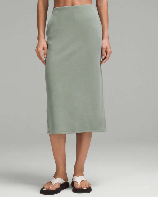 Lululemon Softstreme HR Midi Skirt Grey Eucalyptus | Sz 8