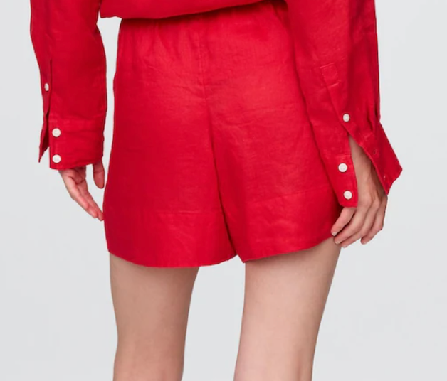 Gap Red Linen Drawstring Shorts | Sz Small (slightly large fit)