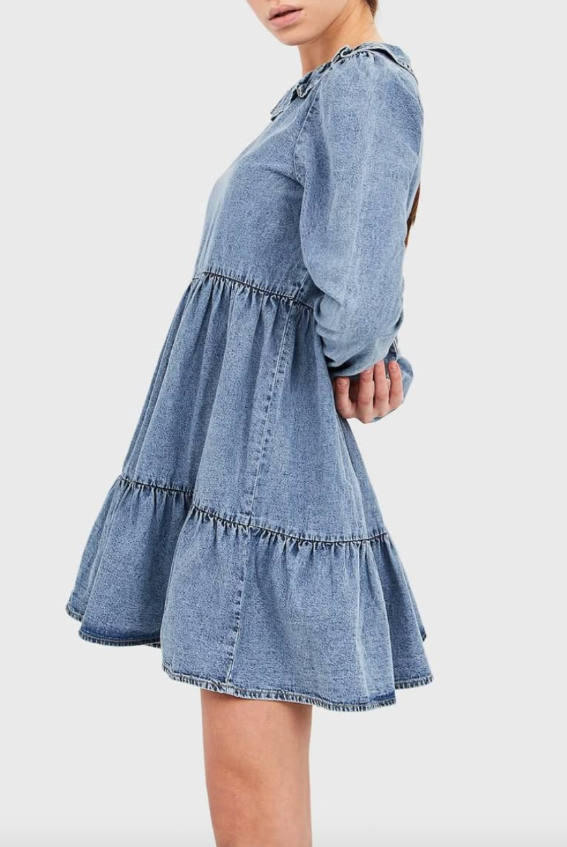 Stradivarius / Zara Texas Denim Dress | Sz Small