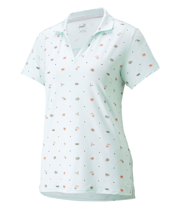 Puma Galapagos Golf Polo in Soothing Sea-Hot Coral | Large